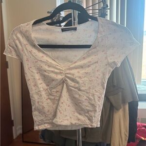 White Floral Women's Top